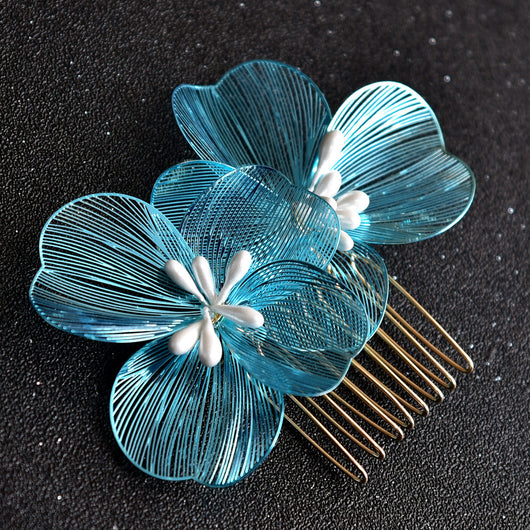 Peineta Nupcial de Flores Doradas - Accesorio de Ensueño para Novia - Image 20