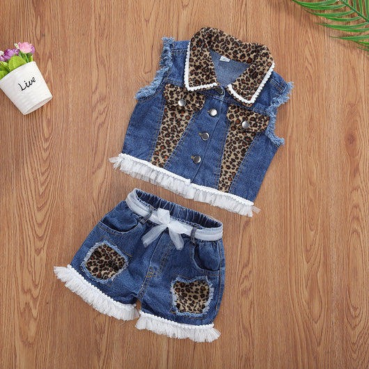 Conjunto de Ropa para Niñas 1-6 Años: Blusa sin Mangas y Shorts - Image 5