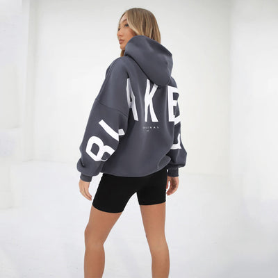 Sudadera Estampada Gruesa Oversize de Manga Larga Versátil - Image 25