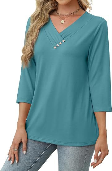 Blusa Casual Mujer Cuello V Botones - Estilo Europeo Otoño - Image 21