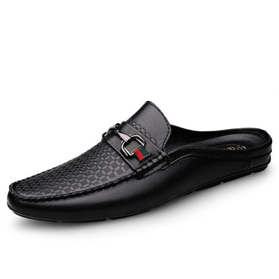 Pantuflas Hombre Cuero Casual - Mocasines Cómodos Sin Cordones - Image 31
