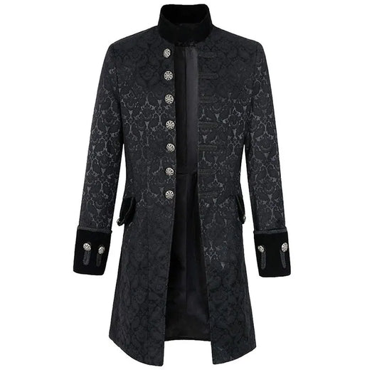 Esmoquin Punk Vintage con Cuello Alto y Doble Botonadura - Image 13
