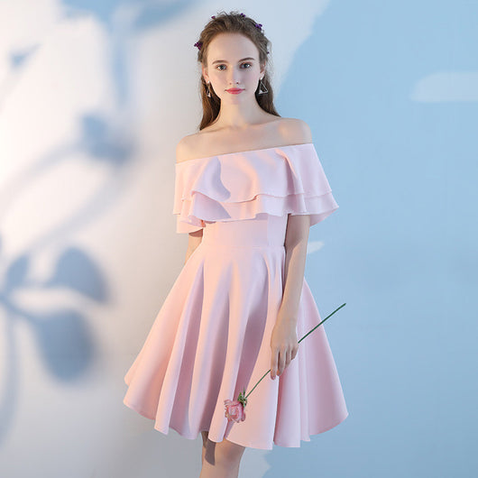 Vestido Corto para Damas de Honor en Rosa - Image 9