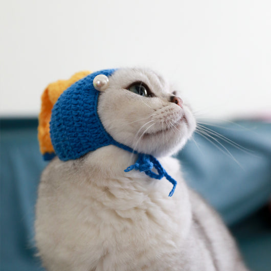 Sombrero Artesanal para Gatos Inspirado en la Niña de la Perla - Image 10