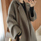 Abrigo Reversible de Cachemira para Mujer - Largo Suelto Oversize
