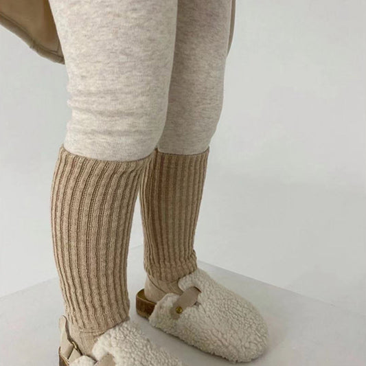 Leggings de Algodón Elastizado con Combinación de Colores para Niñas