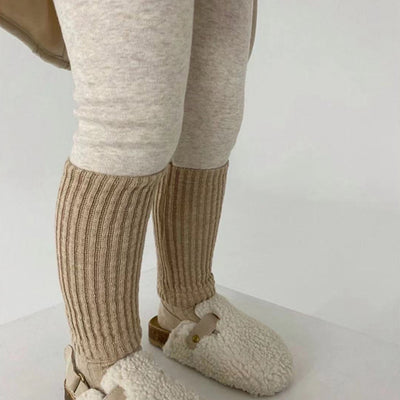 Leggings de Algodón Elastizado con Combinación de Colores para Niñas