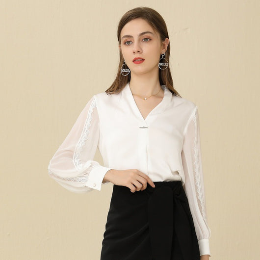Blusa de Gasa con Bordados Patchwork - Image 9