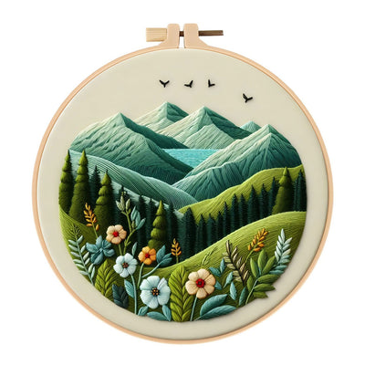 Kit de Bordado Europeo Primavera-Verano: Colección Montaña y Costa - Image 12