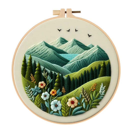 Kit de Bordado Europeo Primavera-Verano: Colección Montaña y Costa - Image 12