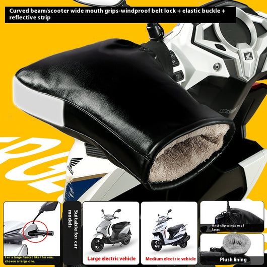 Guantes Térmicos Impermeables para Motocicleta Eléctrica con Forro Polar - Image 9