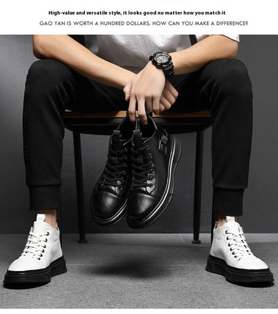Botas Altas de Cuero para Hombre - Zapatos Casuales Invierno - Image 14