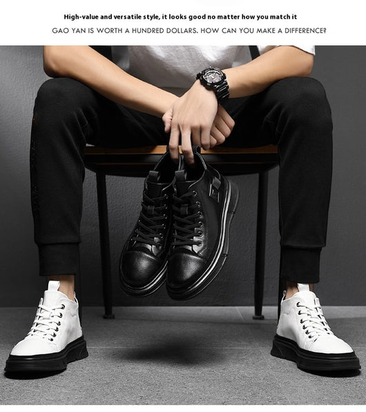 Botas Altas de Cuero para Hombre - Zapatos Casuales Invierno - Image 14
