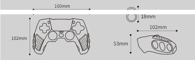 Light blue silicone protective case for PS5 controller with cute cat design and paw print details. - Image 10