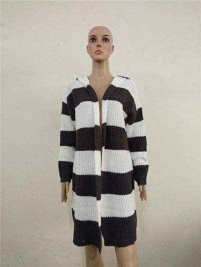 Cardigan Abierto Largo con Capucha - Tono Medio - Image 8