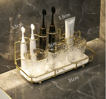 Organizador de Baño con Luz LED - Repisa Múltiple para Cepillo Eléctrico, Enjuague y Accesorios - Image 11