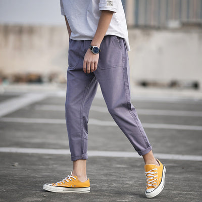 Pantalones Capri Casual de Algodón para Hombre en Colores Sólidos - Image 6