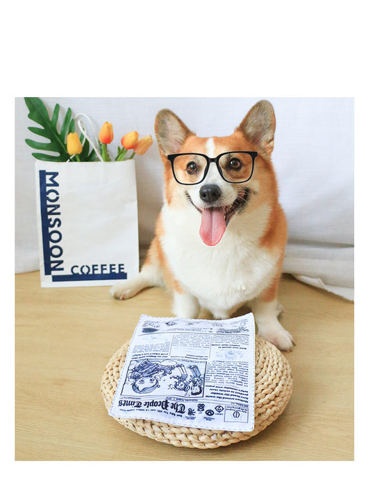 Juguete de Papel Periódico Crujiente para Perros con Sonidos Realistas