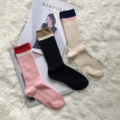 Calcetines Japoneses Retro Lindos con Diseño a Juego de Colores y Textura Mullida - Image 2