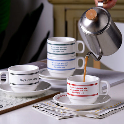 Taza Cerámica Retro para Café con Diseño de Flor Tirador de Leche - Image 8