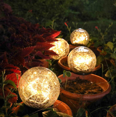Lámpara Solar Decorativa de Jardín con Efecto Cristal - Image 9
