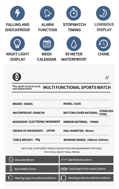 Reloj Deportivo Digital LED con Pantalla Luminosa para Actividades Outdoor - Image 8