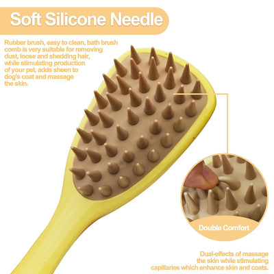 Cepillo de Silicona para Baño de Perros y Gatos - Masaje y Limpieza Profunda - Image 3