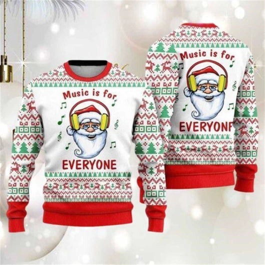 Sudadera Navideña con Capucha y Gráfico 3D de Papá Noel - Image 13