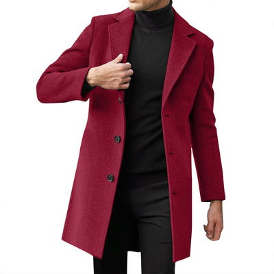 Abrigo de Lana para Hombre Manga Larga Otoño Invierno - Image 26