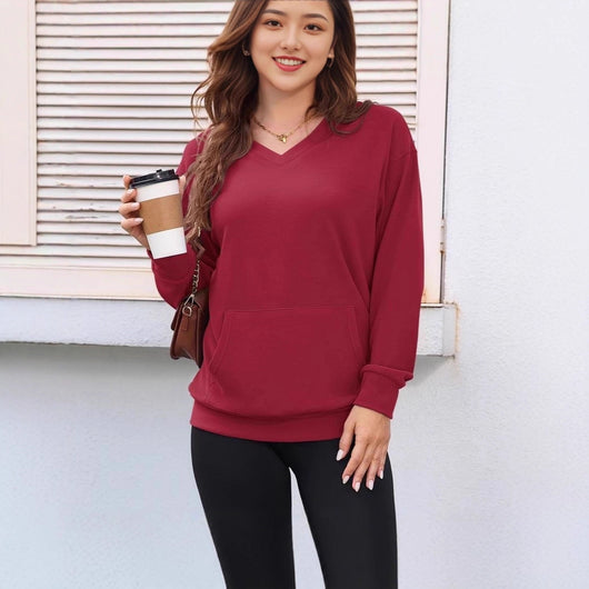 Blusa Larga de Manga Larga para Talla Grande - Otoño e Invierno - Image 3
