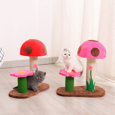 Rascador para Gatos con Columna de Sisal y Estructura Escaladora Flor Champiñón - Image 7