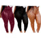 Pantalones de Cuero Casual Otoño-Invierno Estilo Europeo Americano