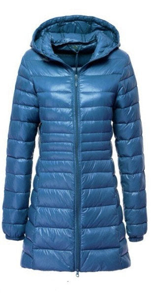 Chaqueta Acolchada Ligera Tallas Grandes con Capucha Otoño Invierno - Image 18
