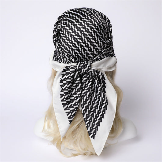 Chal Hijab Protector Solar con Bloques de Color Floral - Image 37