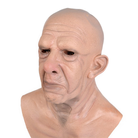 Máscara de Cabeza Calva de Abuelo - Cobertura Látex Realista - Image 14