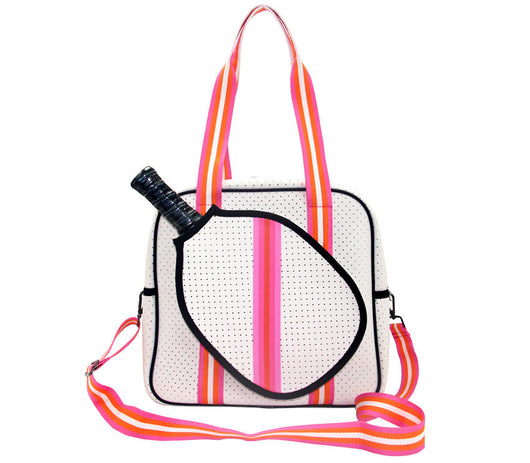 Bolsa Deportiva Tenis Crossbody a Rayas con Bandolera - Image 10