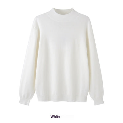 Suéter Mock Neck de Manga Larga Holgado para Hombre - Camiseta Base Casual - Image 7