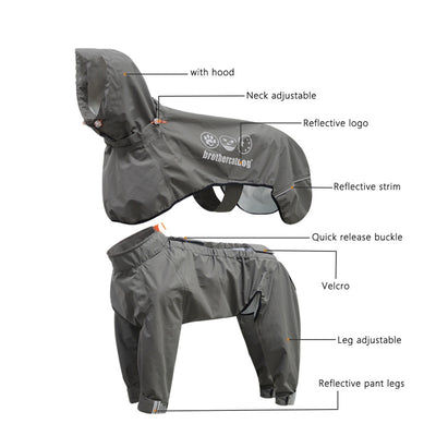 Poncho Impermeable Ajustable para Perros Medianos y Grandes con Capucha - Image 14