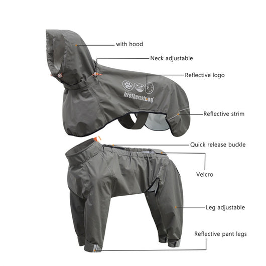Poncho Impermeable Ajustable para Perros Medianos y Grandes con Capucha - Image 14