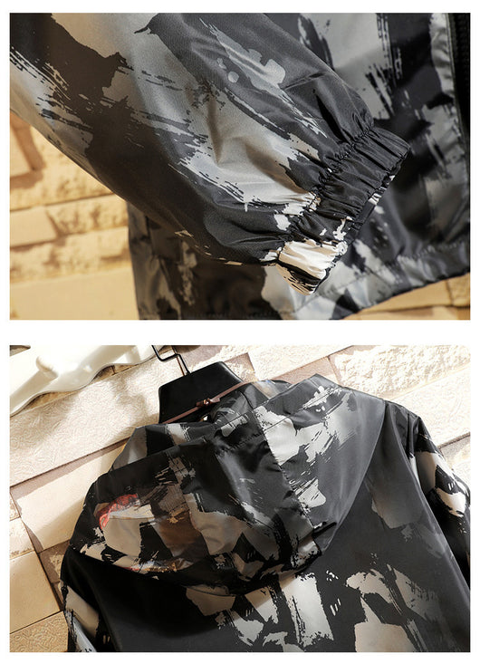 Chaqueta Hoodie Camuflada con Cierre para Hombre - Image 14