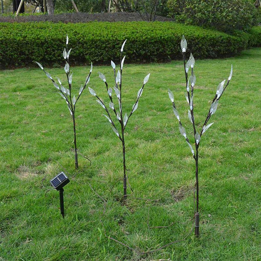 Luces LED Solares Impermeables para Jardín en Forma de Hojas - Image 14