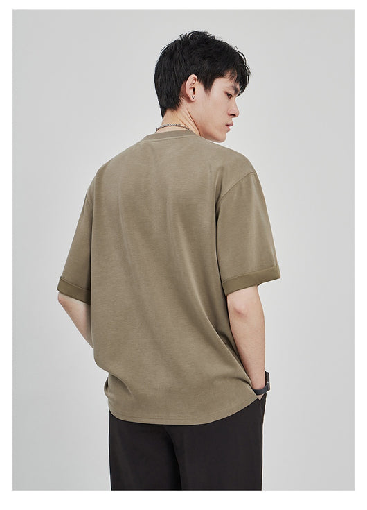 Camiseta Drape Suelta para Hombre - Estilo Casual Relajado - Image 10
