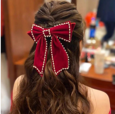 Juego de Pasadores Florales Rojos y Accesorios para el Cabello para Mujeres - Image 5