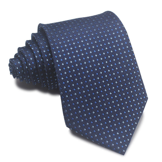 Corbata Jacquard Rayada 8CM para Hombre - Rojo, Negro y Azul - Image 12