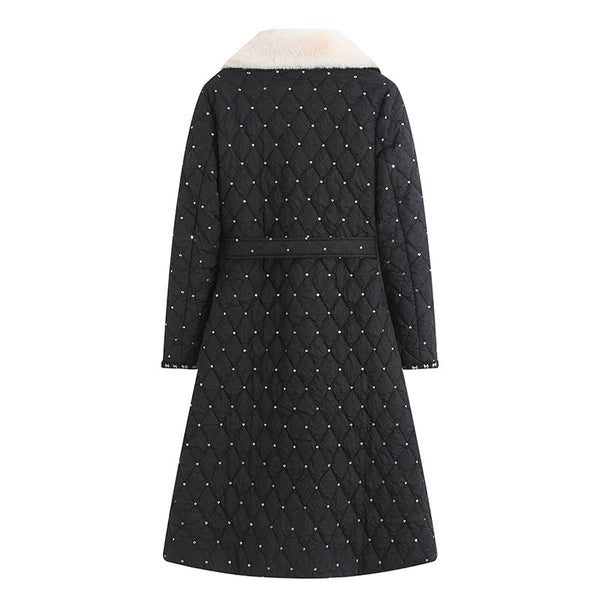 Chaqueta Acolchada Mujer con Cinturón Doble Capa Premium