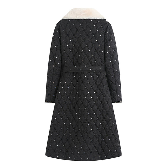 Chaqueta Acolchada Mujer con Cinturón Doble Capa Premium