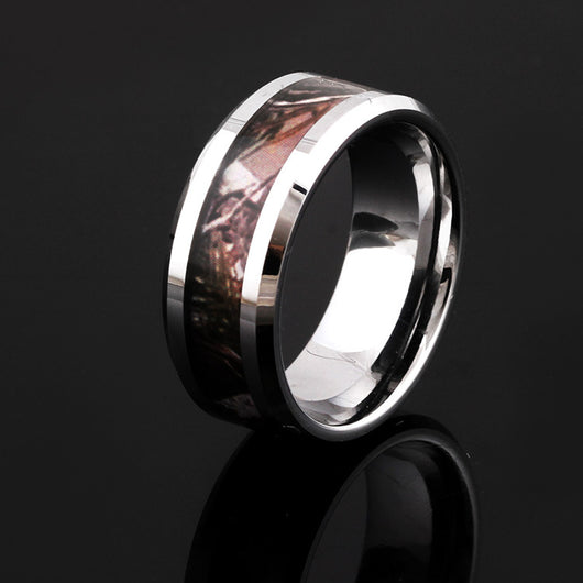Anillo de Tungsteno 8mm para Hombre con Patrón de Mármol - Image 4