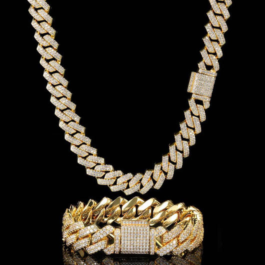 Pulsera de Cadena Cubana para Hombre con Zircones y Barras de Diamantes Completos - Image 5