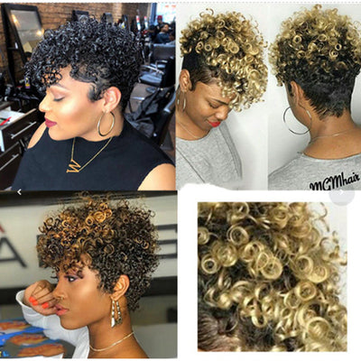 Cabello Rizado Corto Teñido Africano - Image 7