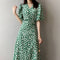 Vestido Escote V Floral Bosque Francés para Mujer Verano